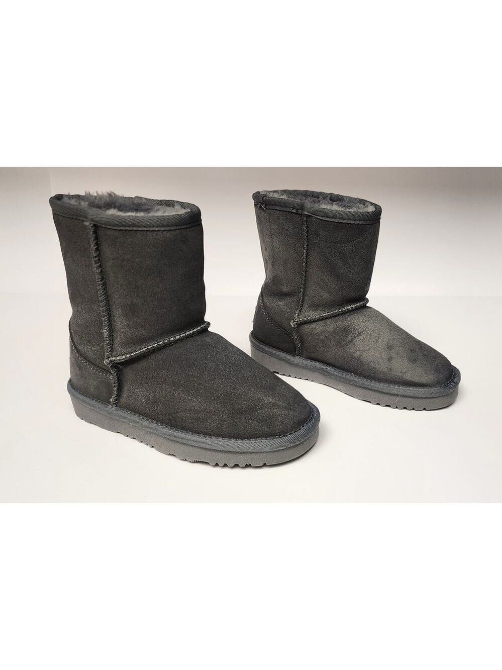 Dream Paris Girls Shorty-K Mid Calf Winter Snow Boots Gray Size 12